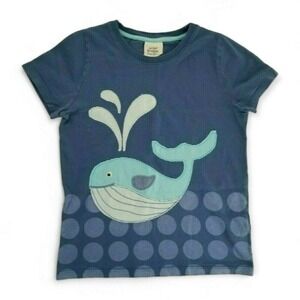 Mini Boden Whale Applique Tee 5/6 Boys